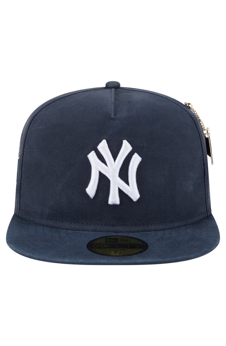 New Era Men's New Era Navy New York Yankees Championship Side Flag A-Frame 59FIFTY Fitted Hat, Alternate, color, Navy