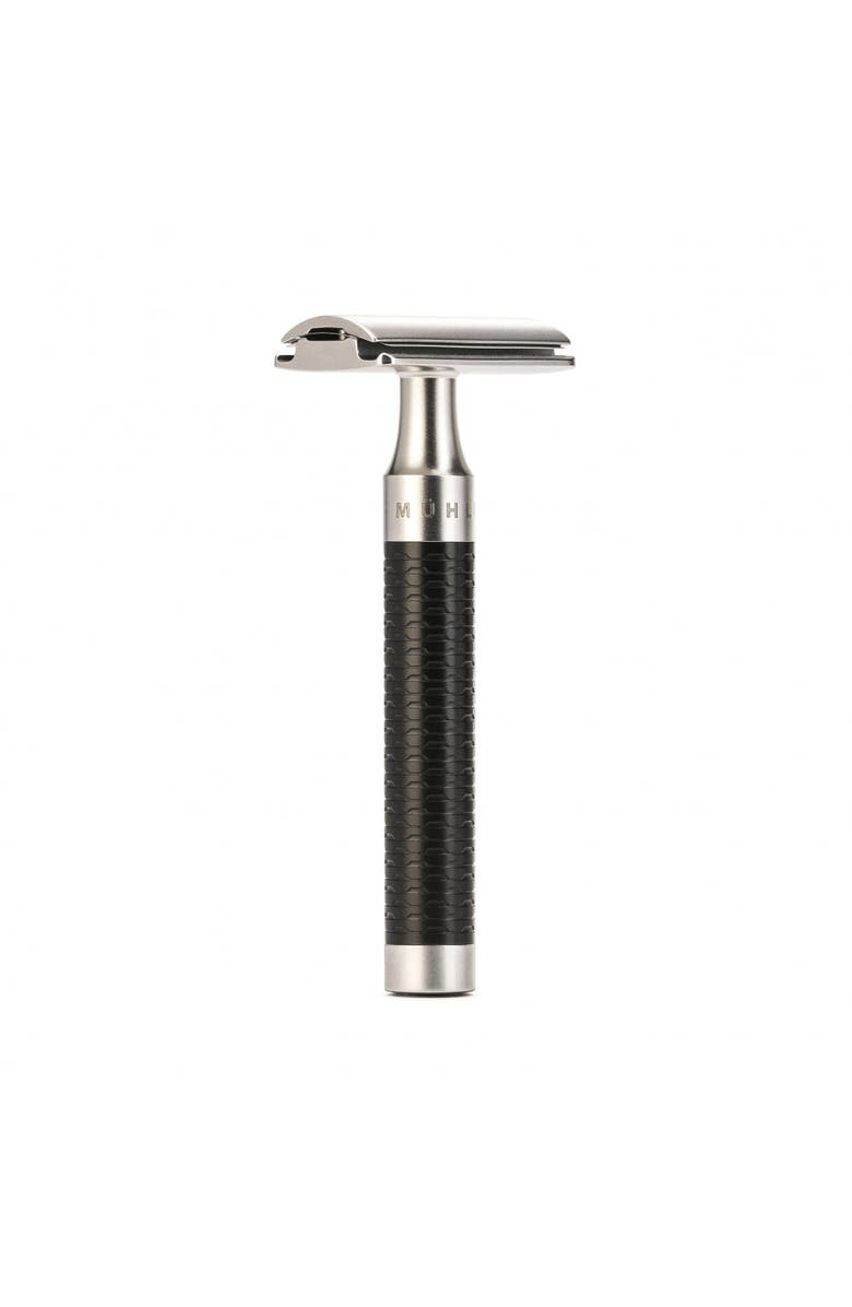 MÜHLE Rocca Stainless Steel & Black Safety Razor, Main, color, Steel