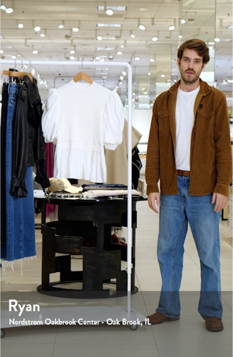 Mixed Media Puff Sleeve Top, sales video thumbnail