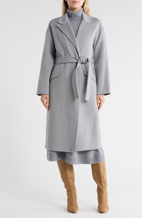 Wool Blend Robe Coat (Regular & Petite)