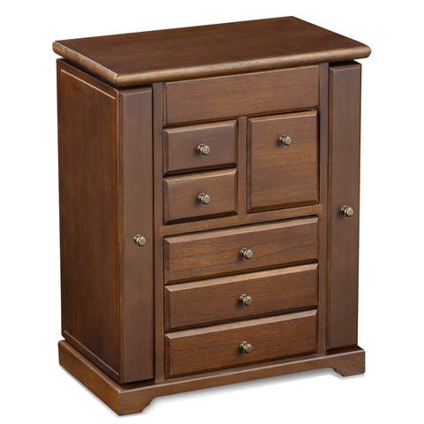 Vintage Wooden Tabletop Jewelry Armoire