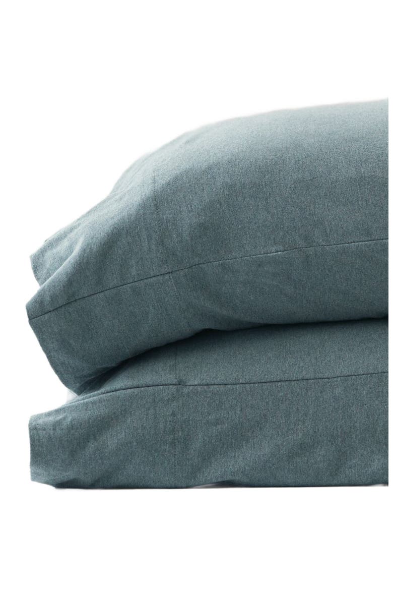 Organic Cotton Organic Favorite Tee Jersey Pillowcase 2-Pack, Main, color, Smoke Heather