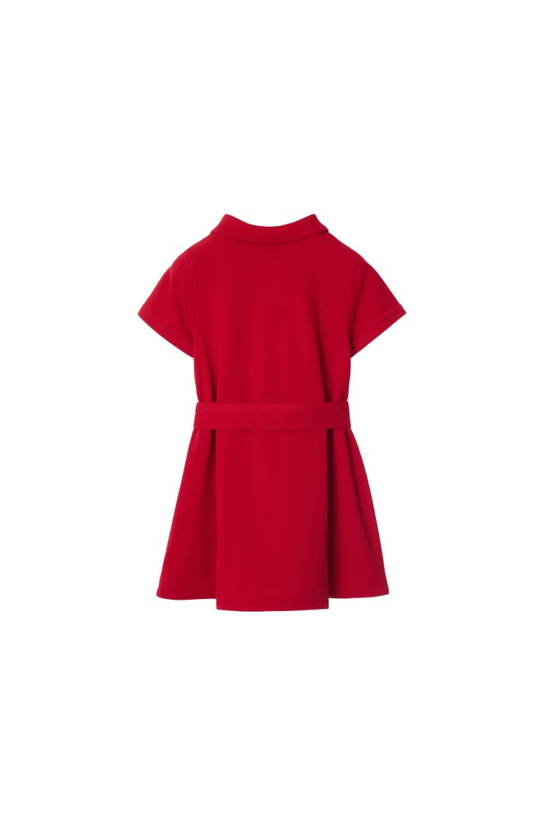 Burberry Cotton Polo Shirt Dress, Alternate, color, Poppy Red