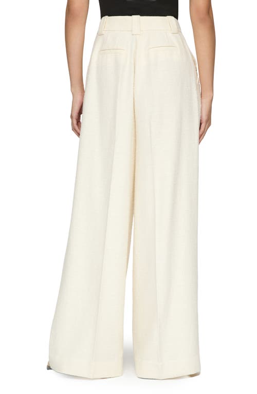 Lafayette 148 New York Wyatt Bouclé Wide Leg Pants In Cloud