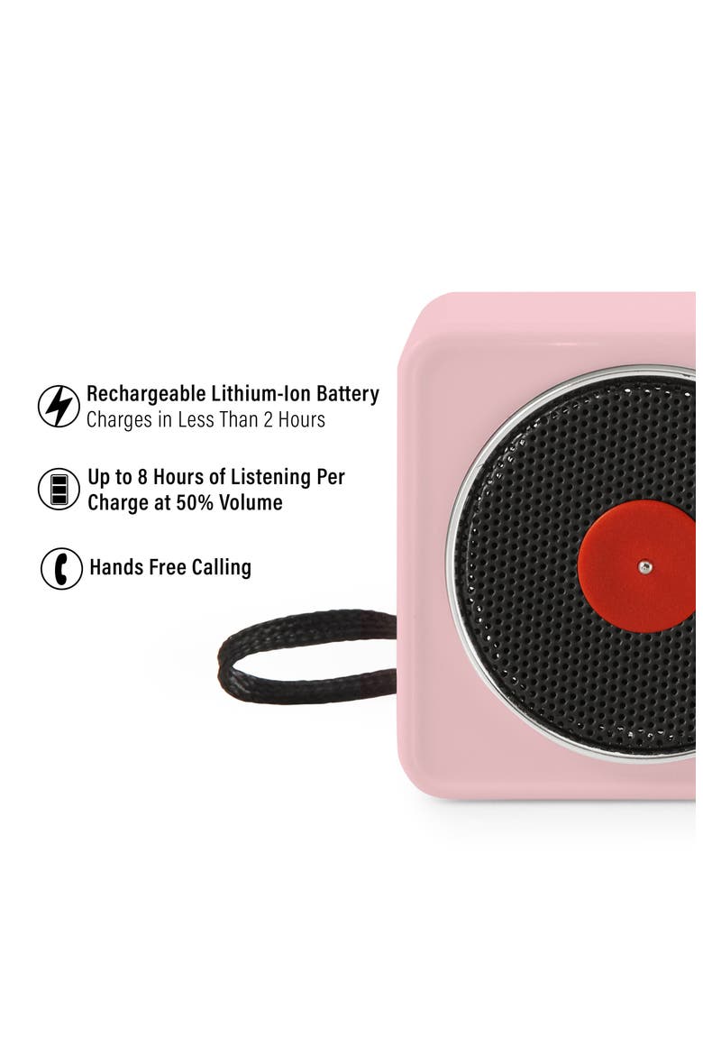 Mini Record Player Portable Bluetooth® Speaker, Alternate, color, PINK