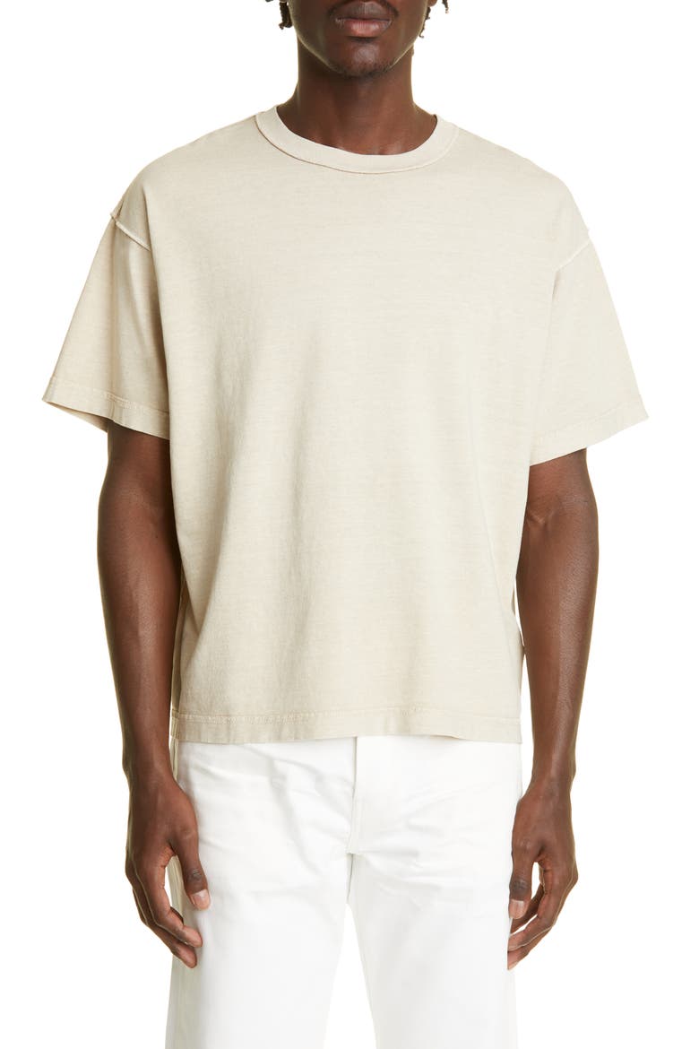 Men's Oversize Reverse Crop T-Shirt, Main, color, DUST