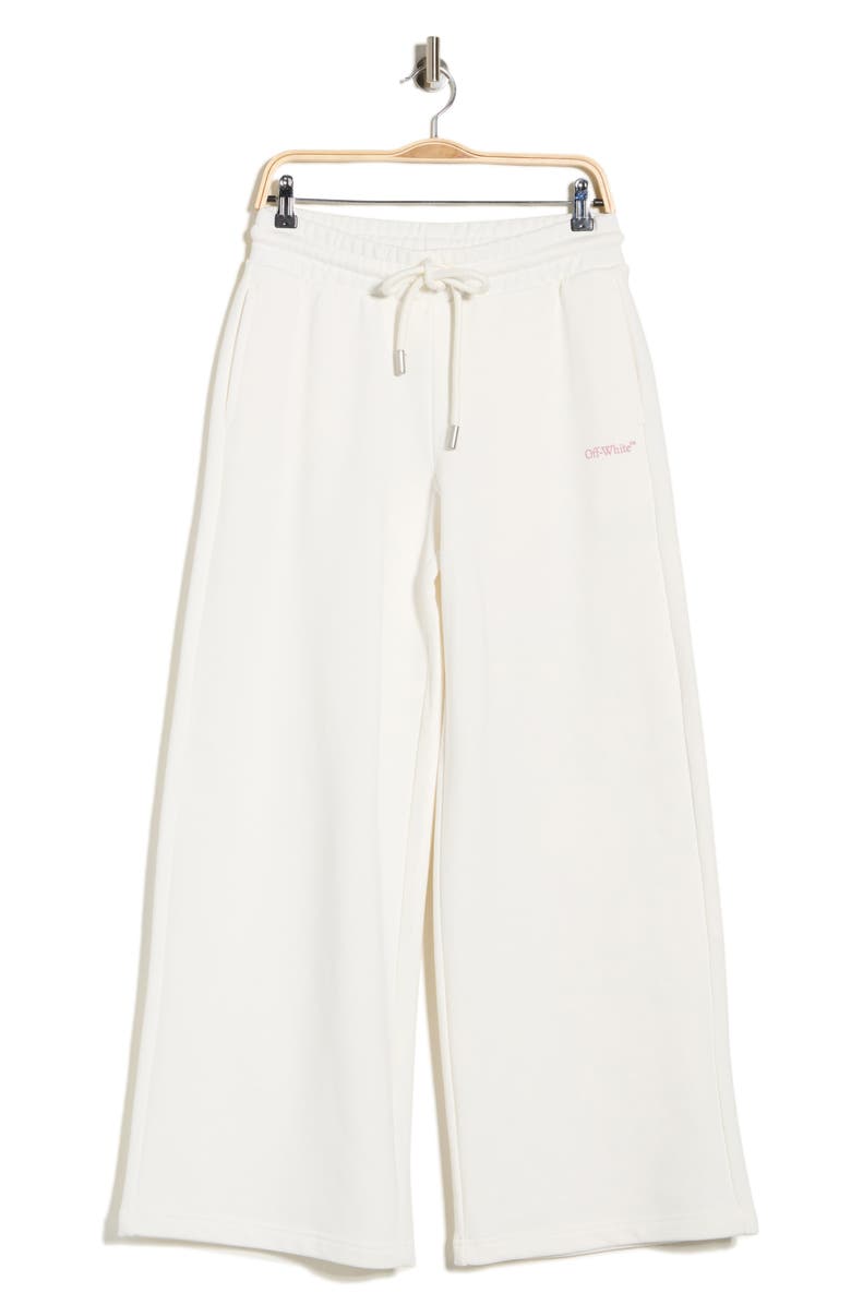 Off-White Wide Leg Sweatpants, Main, color, Sugar Swizzle