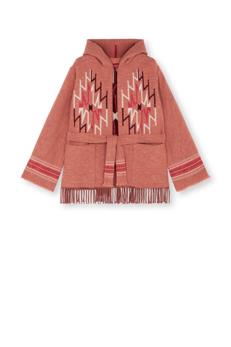 Navajo Pattern Hooded Jacket, Main, color, Multicolor