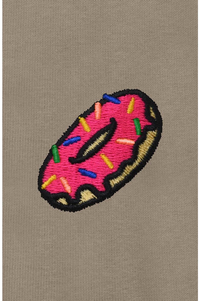 Donut Zip Hoodie, Alternate, color, Heather Stone