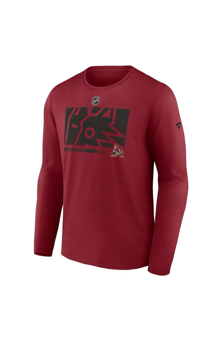 FANATICS Men's Fanatics Branded Garnet Arizona Coyotes Authentic Pro Core Collection Secondary Long Sleeve T-Shirt, Alternate, color, 