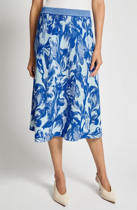 Heritage Fit Floral Jacquard Midi Skirt