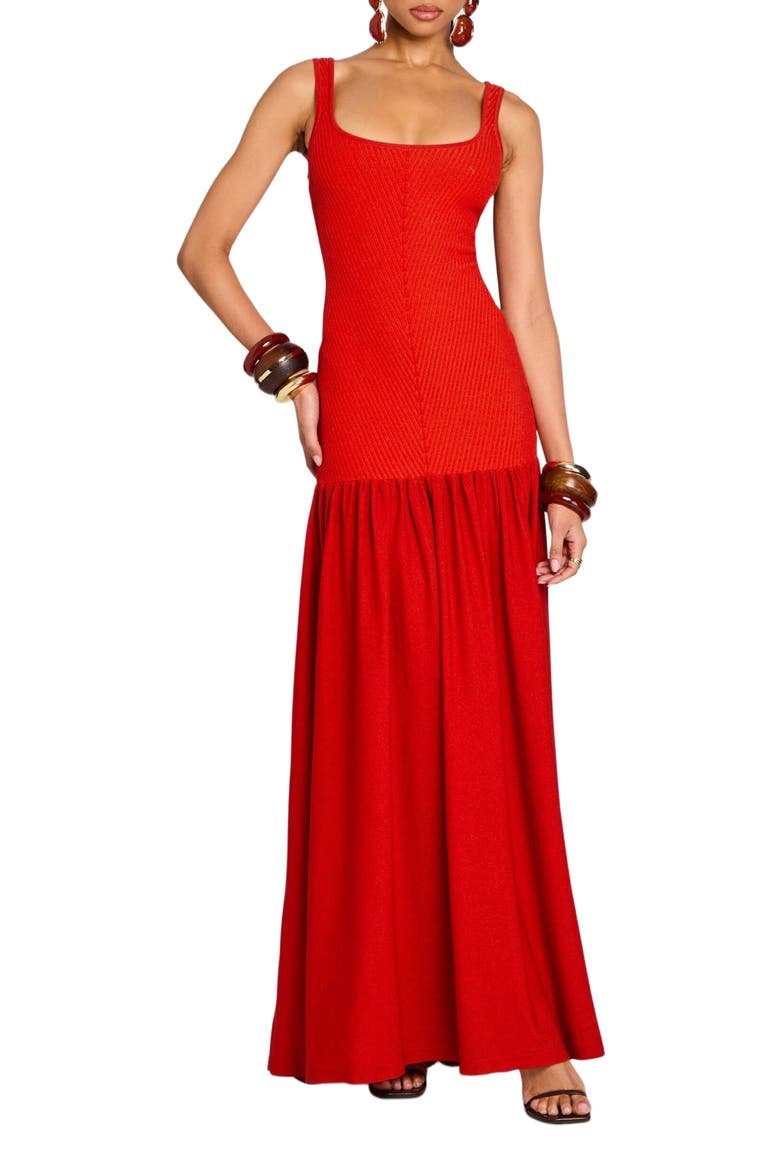 Kennedi Knit Dress, Main, color, Metallic Geranium