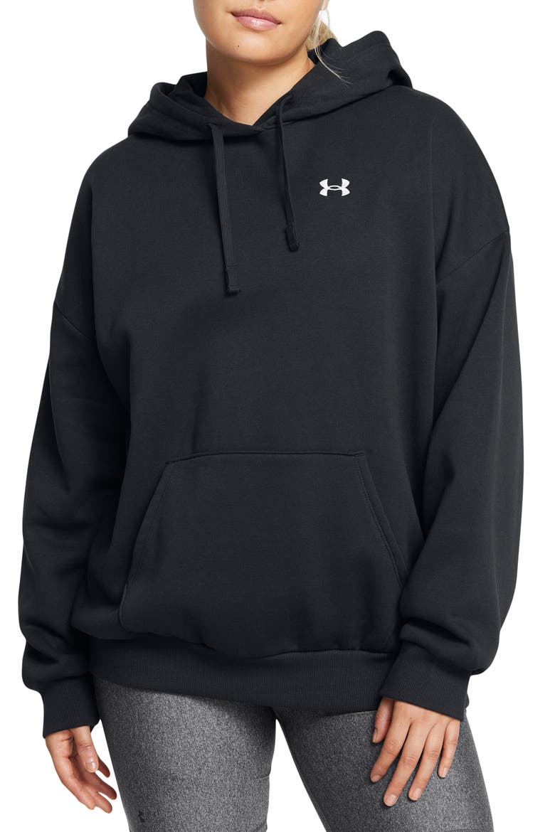 Rival Fleece Oversized Hoodie, Main, color, BLACK