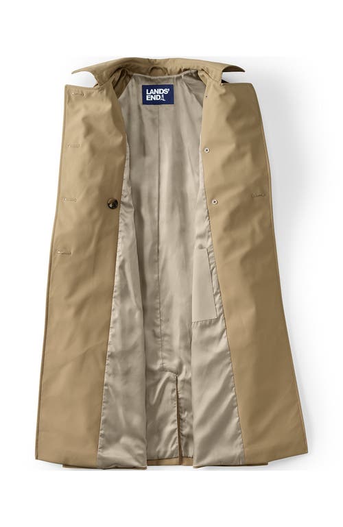 Lands' End Squall Waterproof Modern Trench Coat In Desert Tan