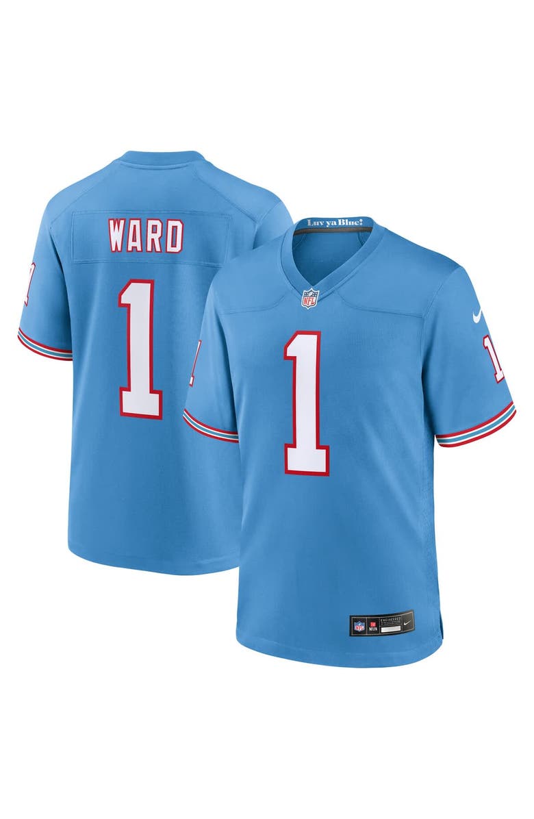 Nike Men's Nike Cameron Ward Light Blue Tennessee Titans 2025 NFL Draft First Round Pick 2nd Alternate Game Jersey, Main, color, Light Blue