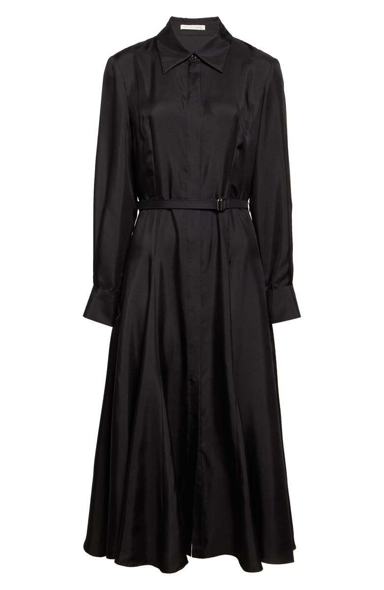 Emilia Wickstead Riko Long Sleeve Silk Twill Midi Shirtdress, Alternate, color, 