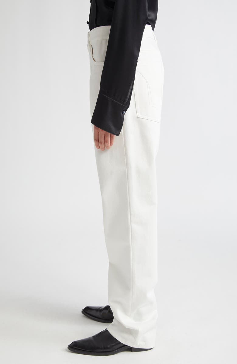 Jil Sander High Waist Slim Straight Leg Jeans, Alternate, color, 