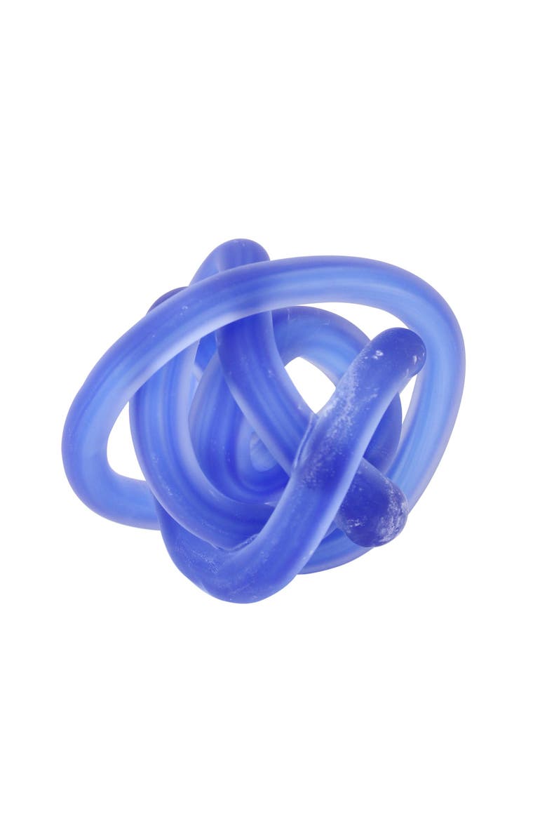 Glass Frosted Knot Dk Blue, Main, color, Blue
