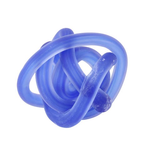 Glass Frosted Knot Dk Blue