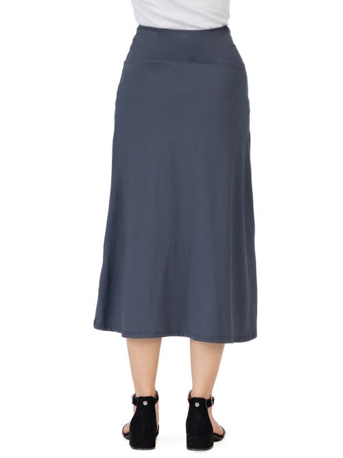 24sevenkid Elastic Waistline Maxi Skirt In Gray