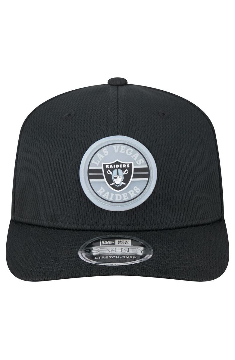 New Era Men's New Era Black Las Vegas Raiders Adventure Patched 9SEVENTY Stretch-Snap Adjustable Hat, Alternate, color, 