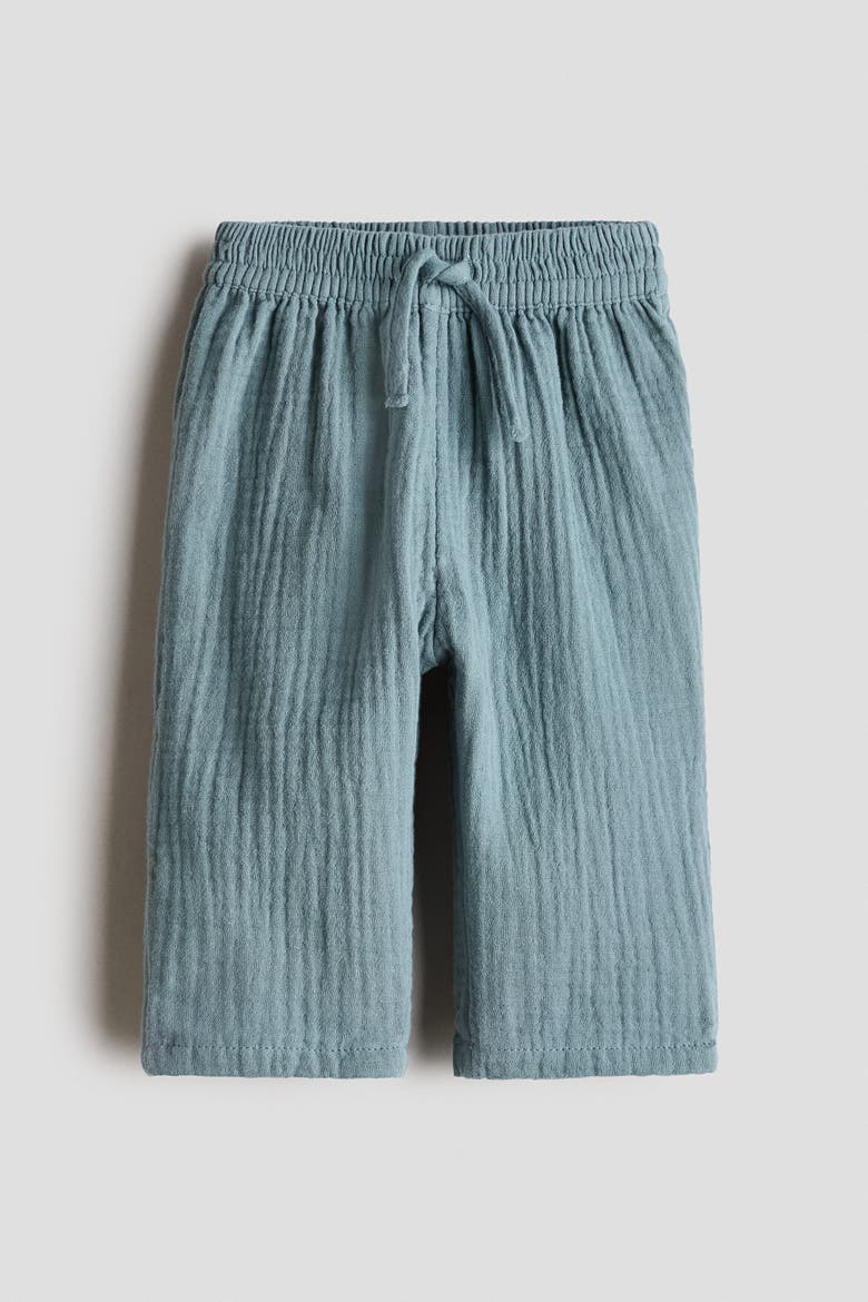 Cotton Trousers, Alternate, color, Turquoise