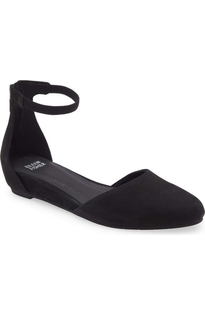 Eileen Fisher Ingle Ankle Strap Flat, Main, color,