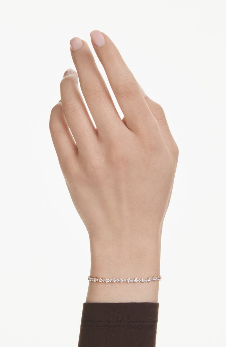 Swarovski Matrix Slider Bracelet, Alternate, color, Gold/ White