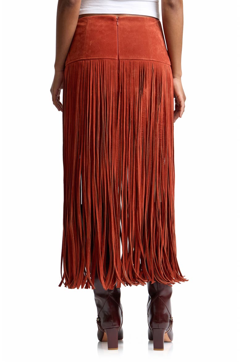 Fringe Maxi Skirt, Alternate, color, RED