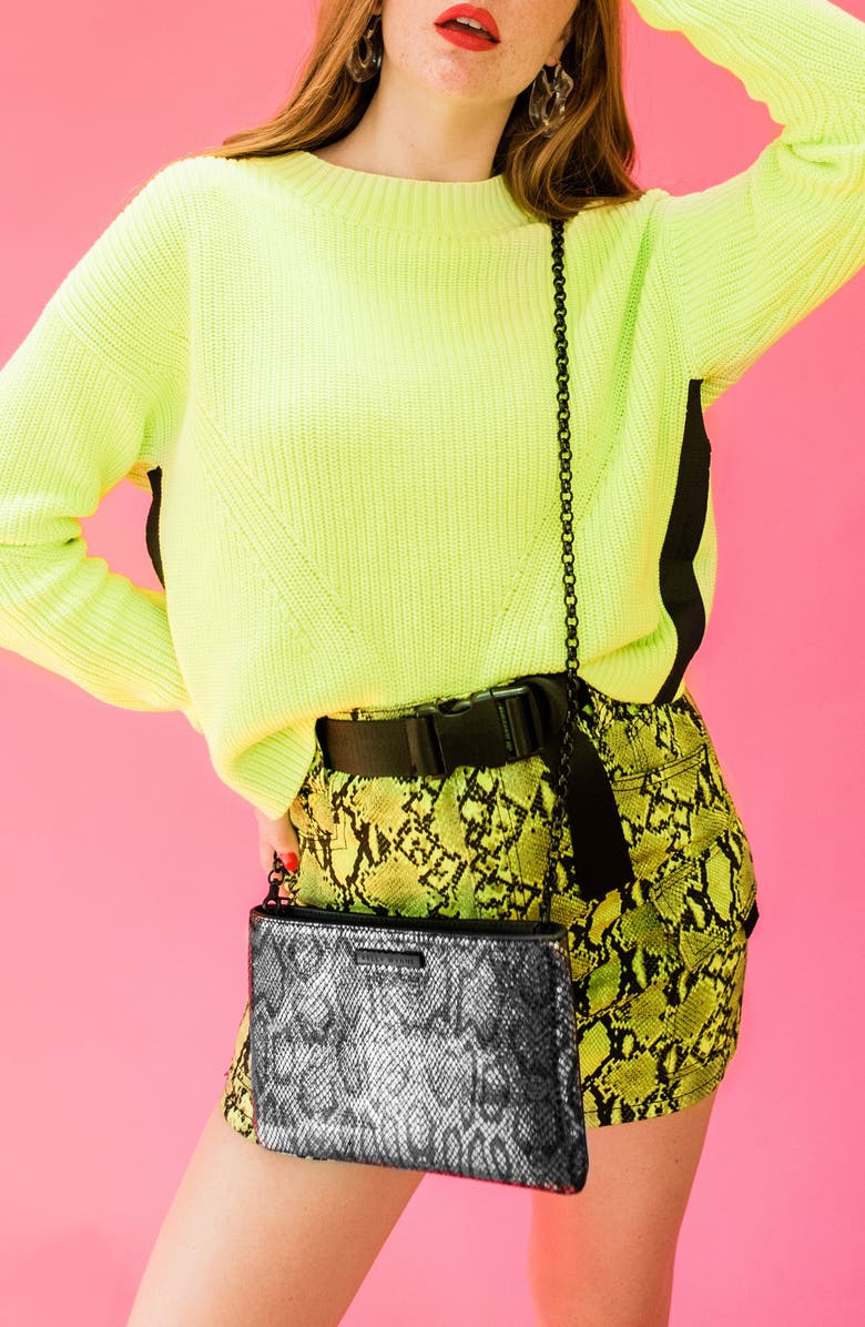 Kelly Wynne Risky Biz Convertible Leather Wristlet, Alternate, color,