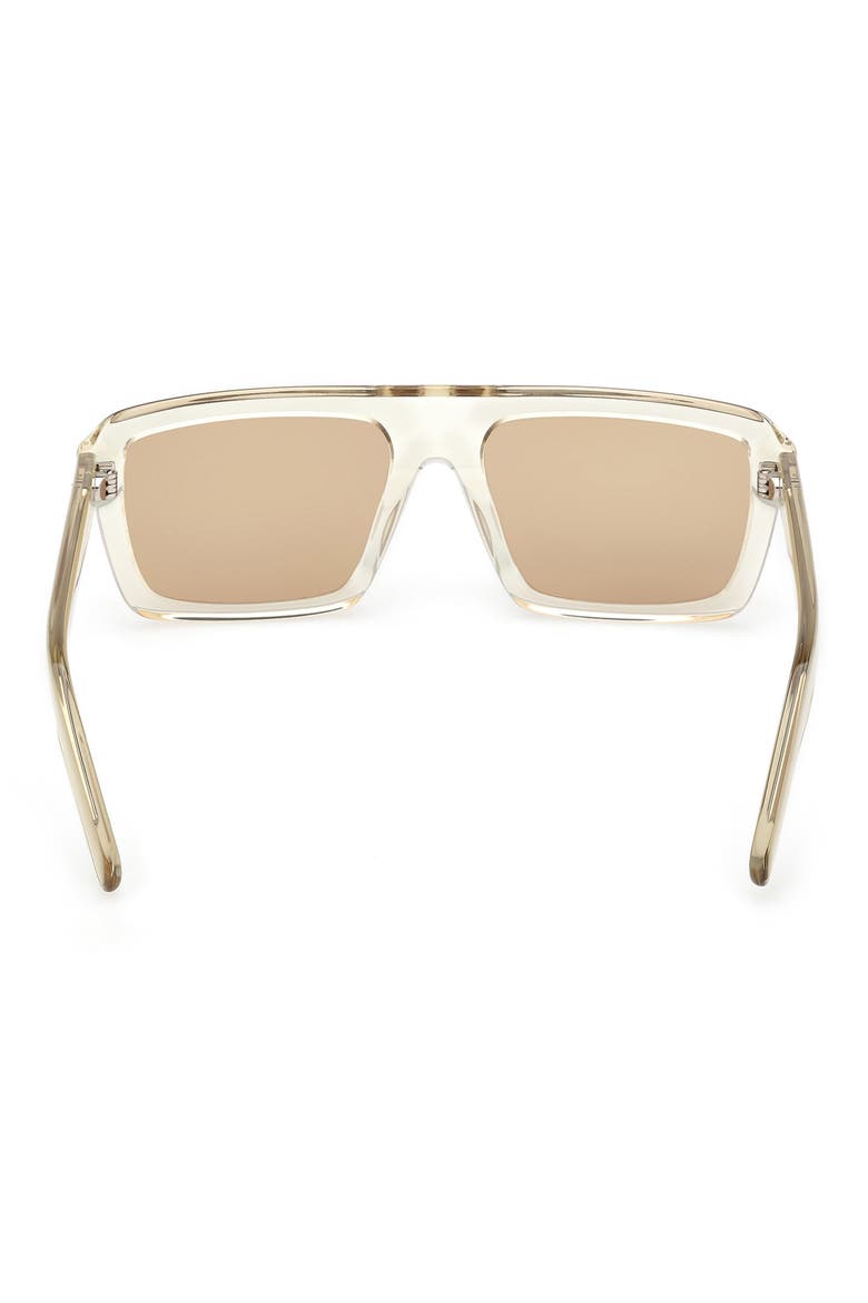 55MM Square Sunglasses, Alternate, color, SHINY YELLOW / BROWN