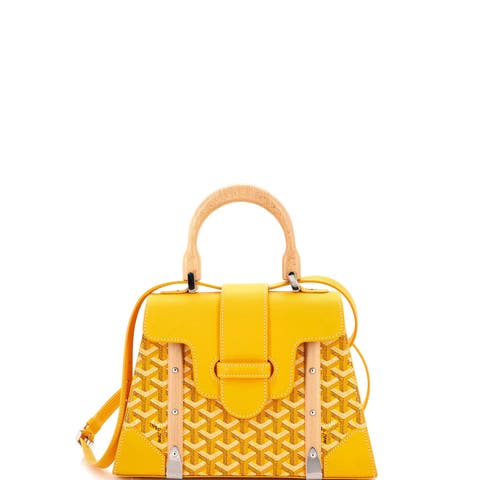 Saigon Top Handle Bag Coated Canvas with Leather PM