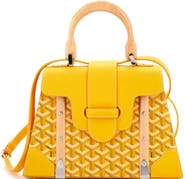 Pre-Owned Goyard Saigon Top Handle Bag Coated Canvas with Leather PM
