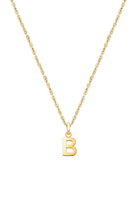 14K Gold Modern Initial 12-14" Necklace