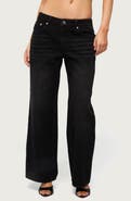 EDIKTED Raelynn Low Rise Wide Leg Jeans