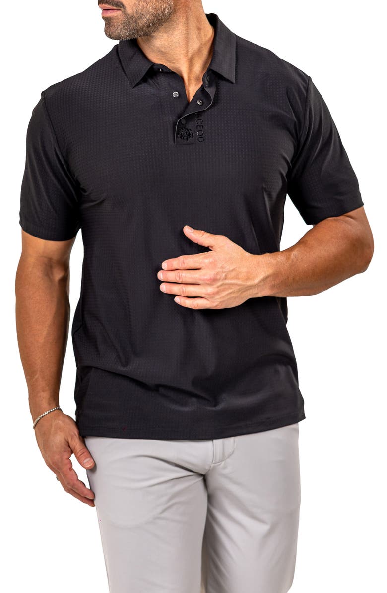 Maceoo Golfascension Stretch Nylon Polo, Alternate, color, Black