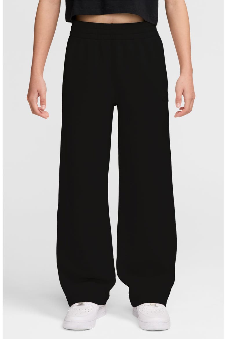 Kids' Sportswear Club Open Hem Pants, Main, color, 010 BLACK/ANTHRACITE