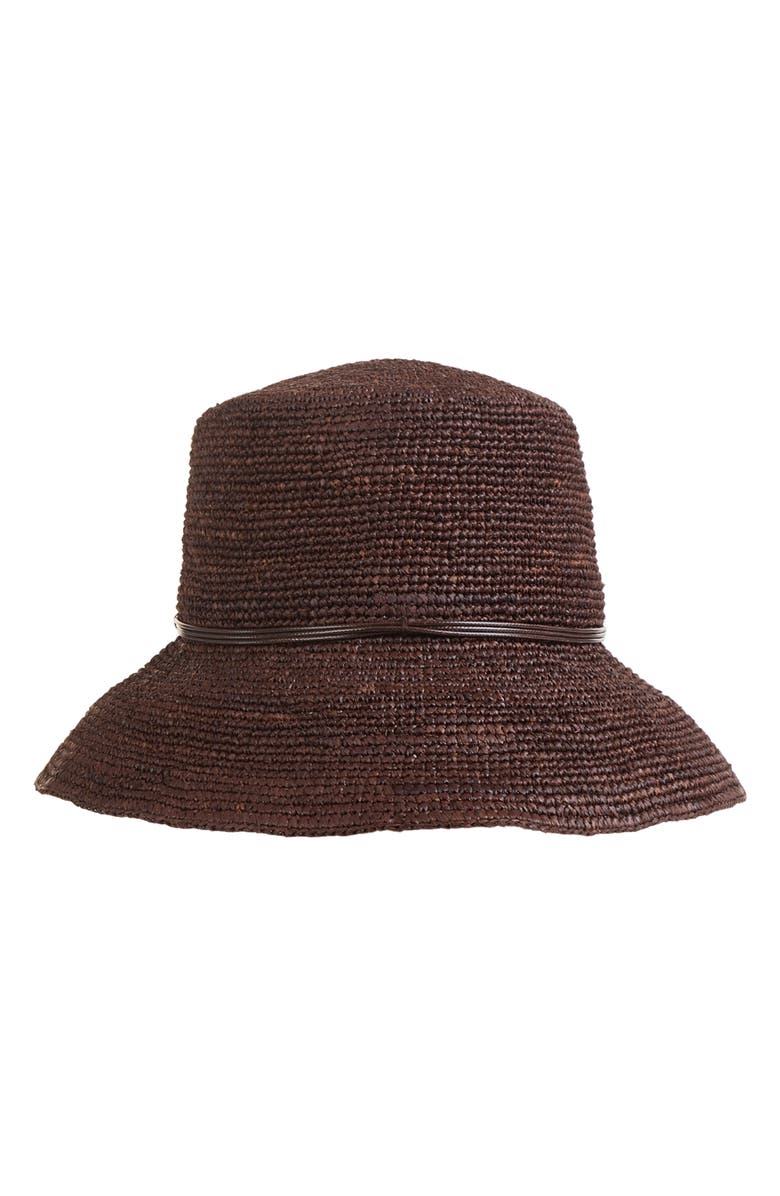 Vince Straw Drawcord Bucket Hat, Main, color, 
