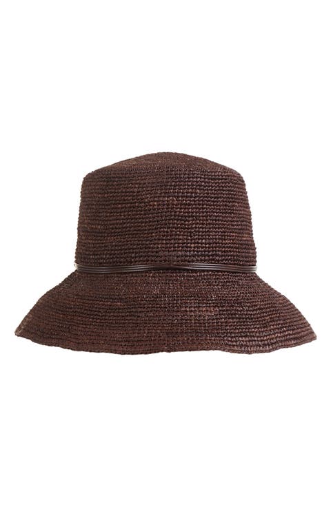 Straw Drawcord Bucket Hat