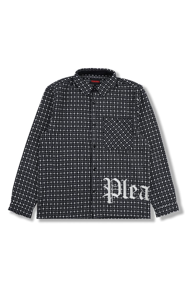 PLEASURES Cross Button-Up Shirt, Alternate, color,