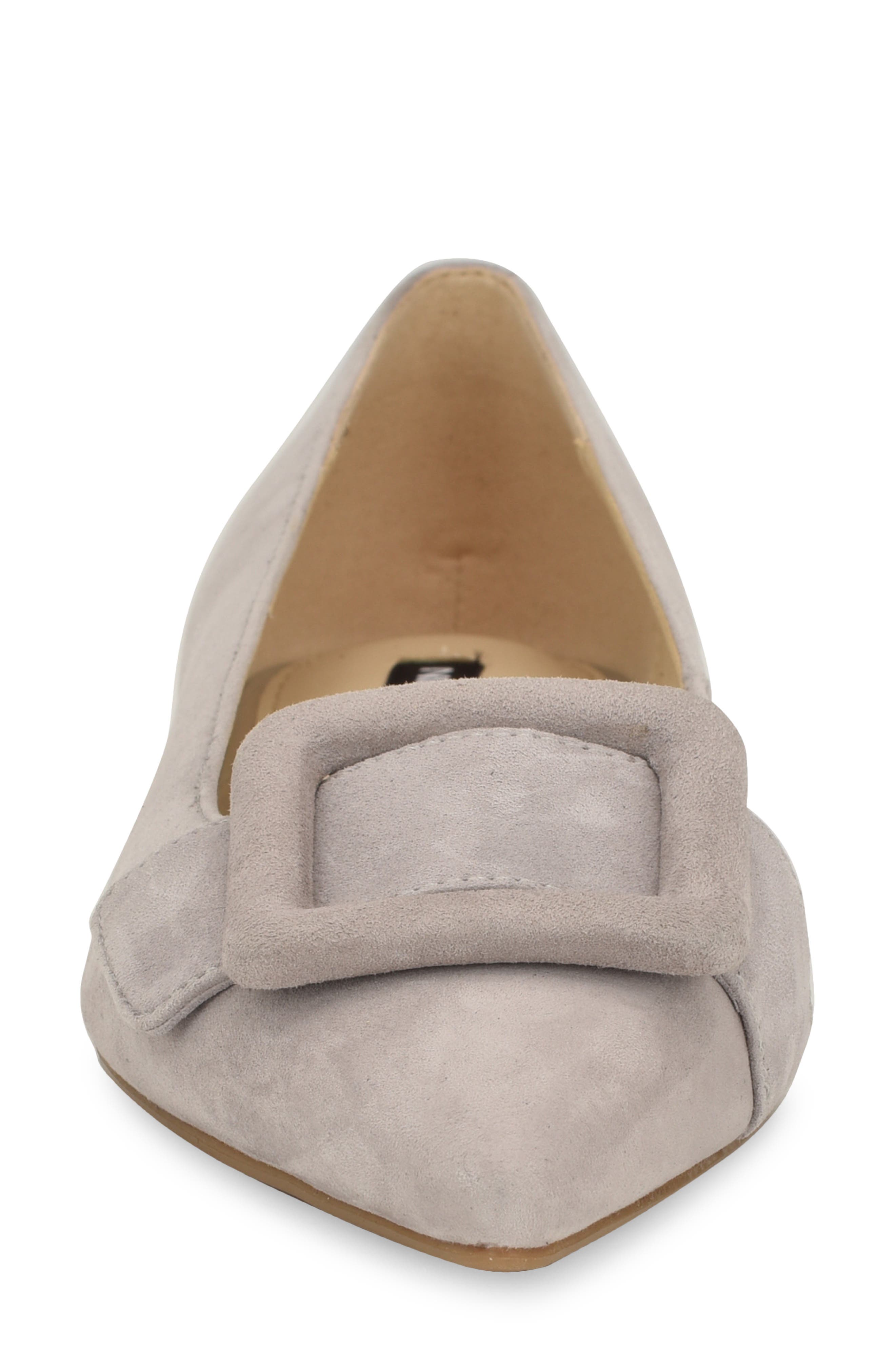 Nine West Jesike Pointed Toe Flat, Alternate, color, Light Grey