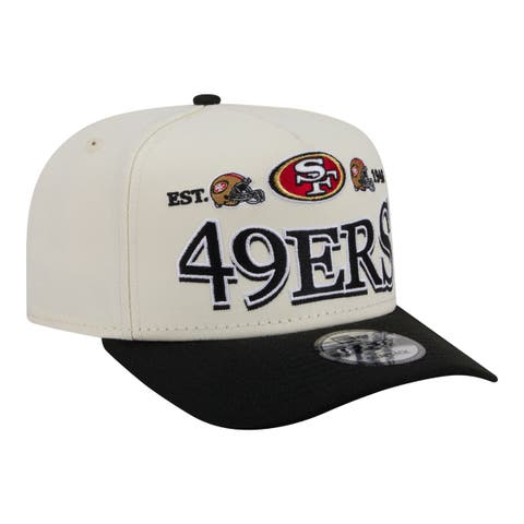 Men's New Era  Cream/Black San Francisco 49ers A-Frame 9FIFTY Snapback Hat