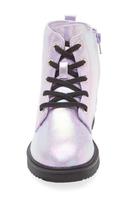 Harper Canyon Kids' Farrah Combat Boot In Animal Print