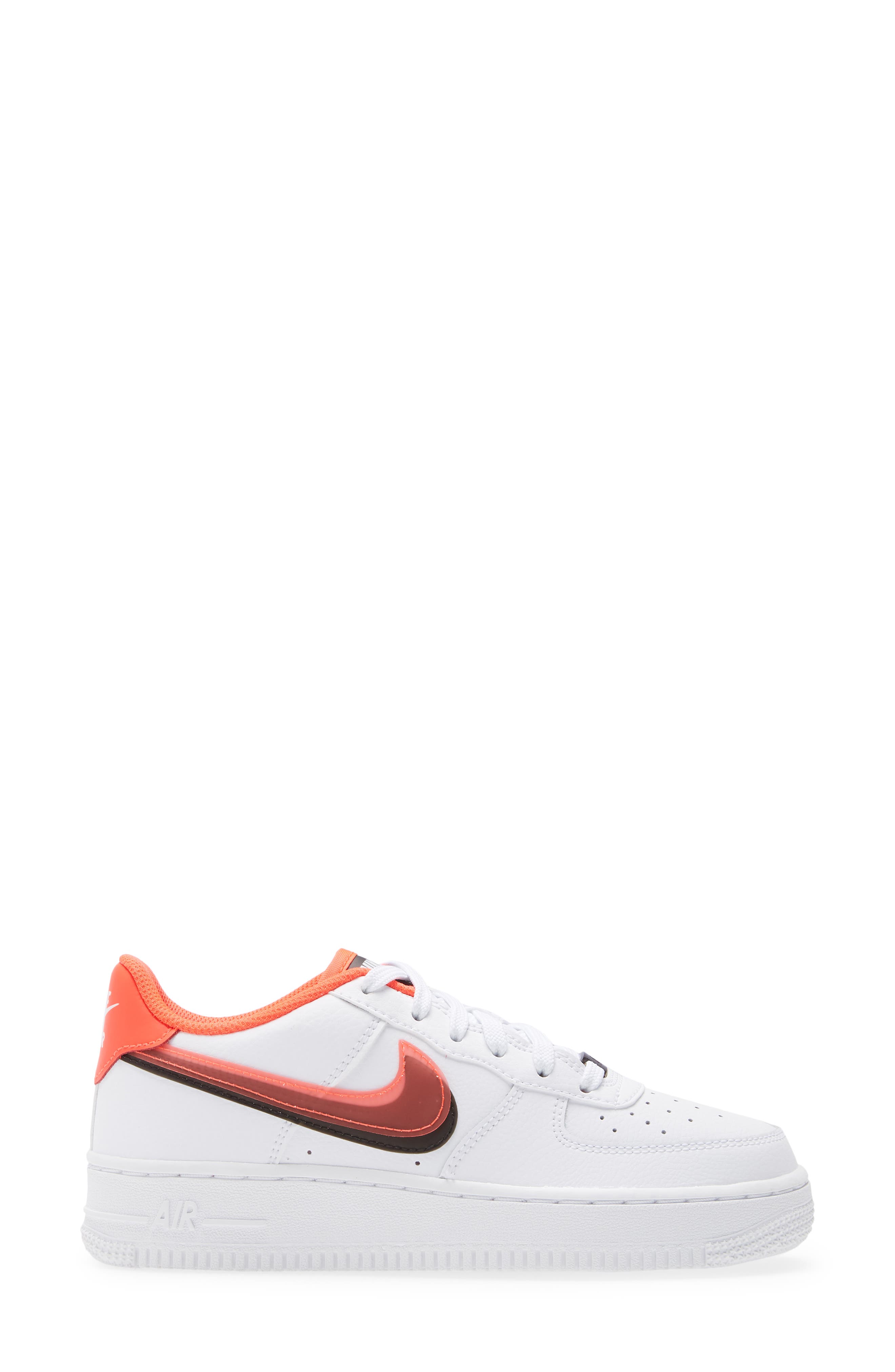 Kids' Air Force 1 LV8 Sneaker, Alternate, color, WHITE/ CRIMSON/ BLACK