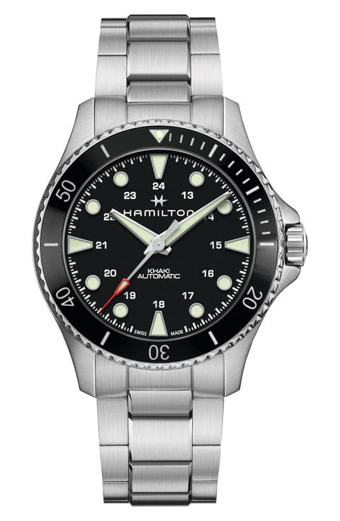 Khaki Navy Scuba Automatic Bracelet Watch, 43mm