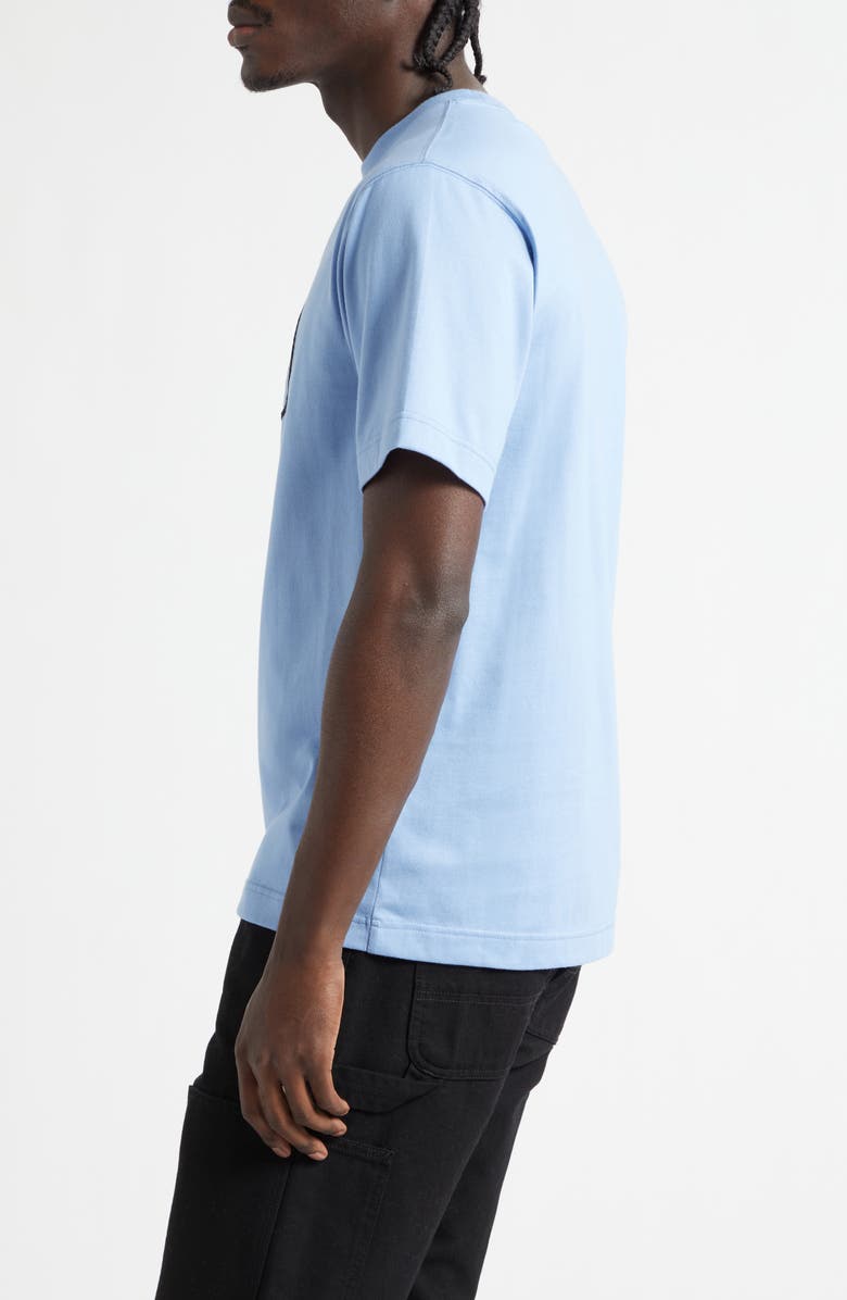 Burberry Ryan Embroidered EKD Script Graphic T-Shirt, Alternate, color, Cornflower Blue