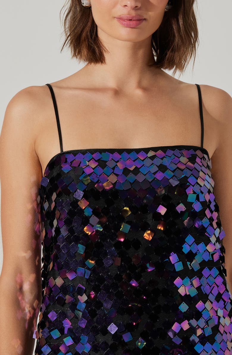 ASTR the Label Porcsha Sequin Dress, Alternate, color, Purple Multi
