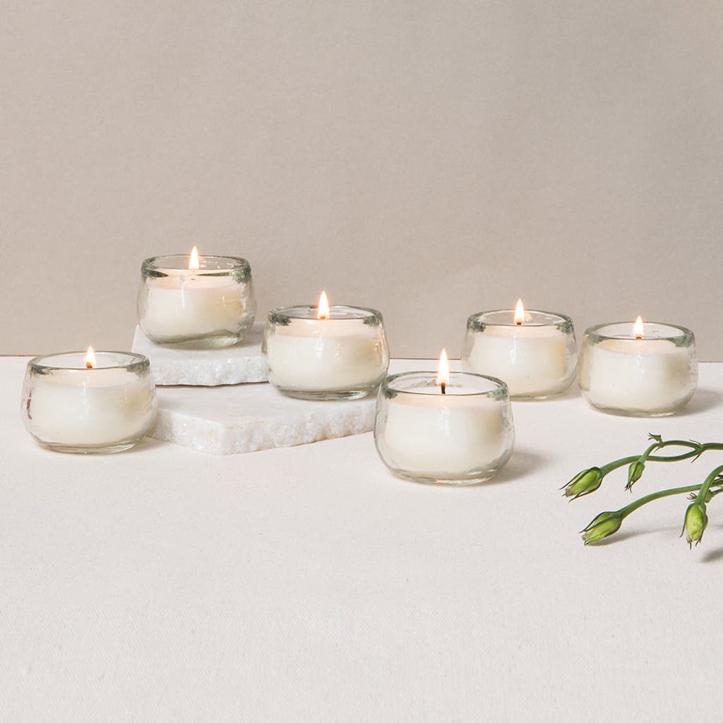 The Collective Home Pebbled Filled Mini-votive Candles