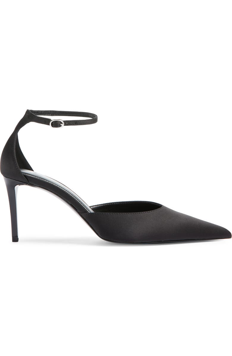 MANGO Satin Court Pump, Alternate, color, Black