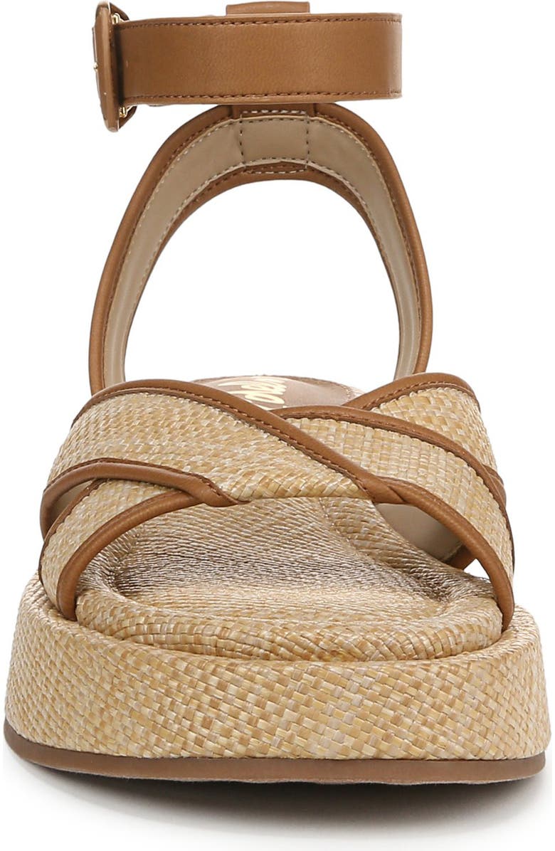 Sam Edelman Nylie Woven Wedge Platform Sandal, Alternate, color, Bleached Beechwood/ Saddle